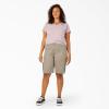 Dickies Womens Plus Sized Stretch Cargo 11” Relaxed Short(Desert Sand)
