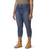 Dickies Women’s Perfect Shape Denim Capri Pant(Stonewashed Indigo Blue)