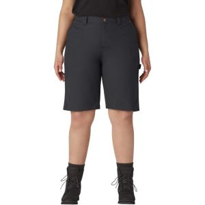 Dickies Women’s Plus Size Carpenter Short(Rinsed Black)