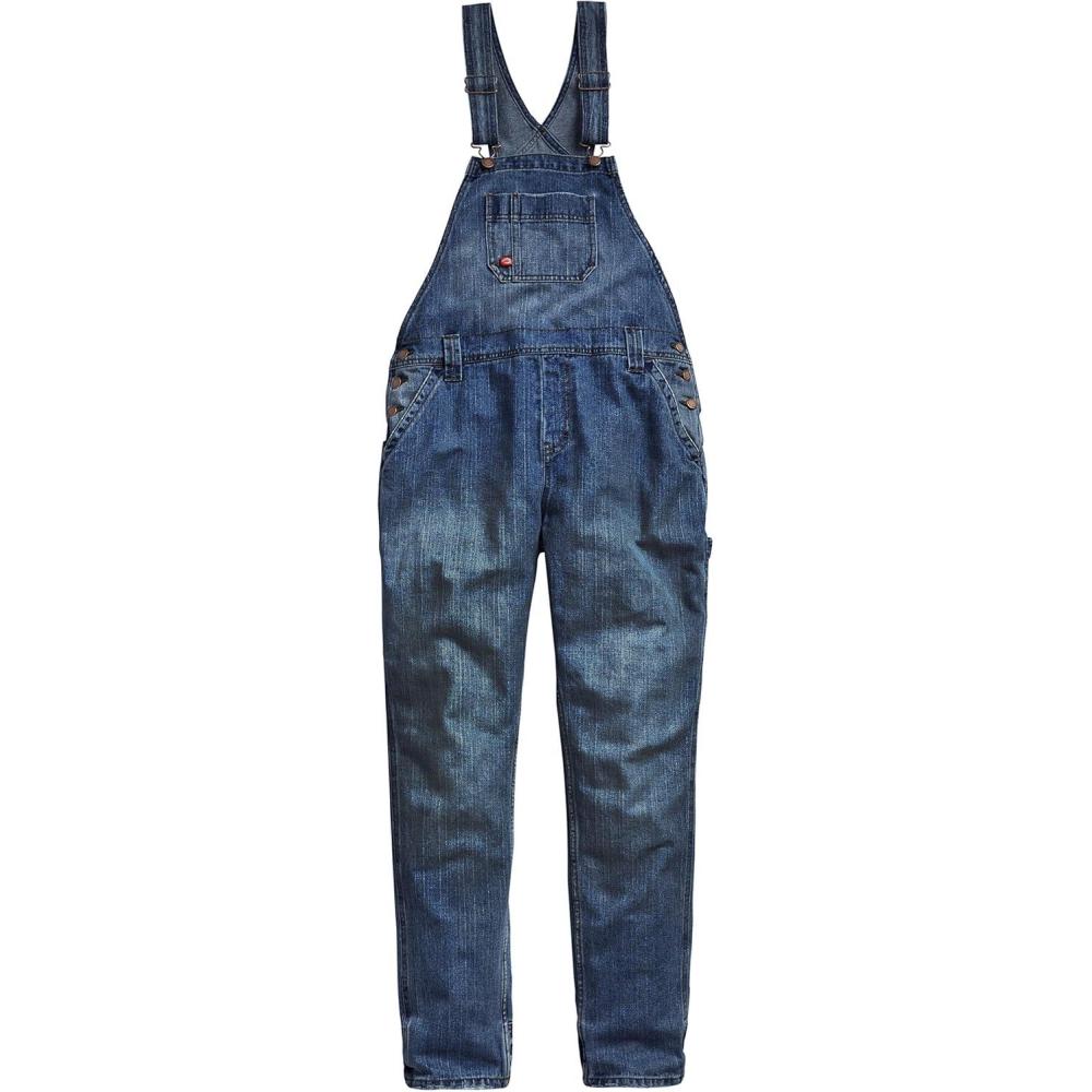 image:imageDickies womens Boyfriend Bib Overall Retro Stonewash Medium US
