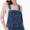 Dickies Women’s Double Front Bib Overall(Dark Stonewashed Denim)