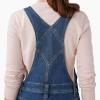 Dickies Women’s Double Front Bib Overall(Dark Stonewashed Denim)