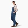 Dickies Women’s Double Front Bib Overall(Dark Stonewashed Denim)