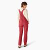 Dickies Women’s Double Front Bib Overall(Red)