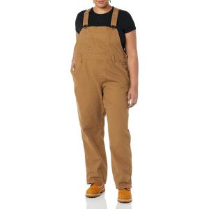 Dickies Women’s Denim Bib Overall(Rinsed Brown Duck)