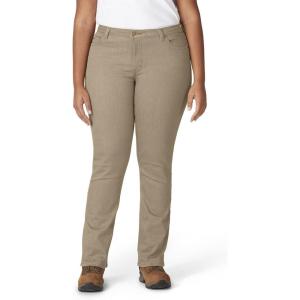 Dickies Womens Perfect Shape Denim High Waist Bootcut Jean(Stonewashed Bronze Sand V1)