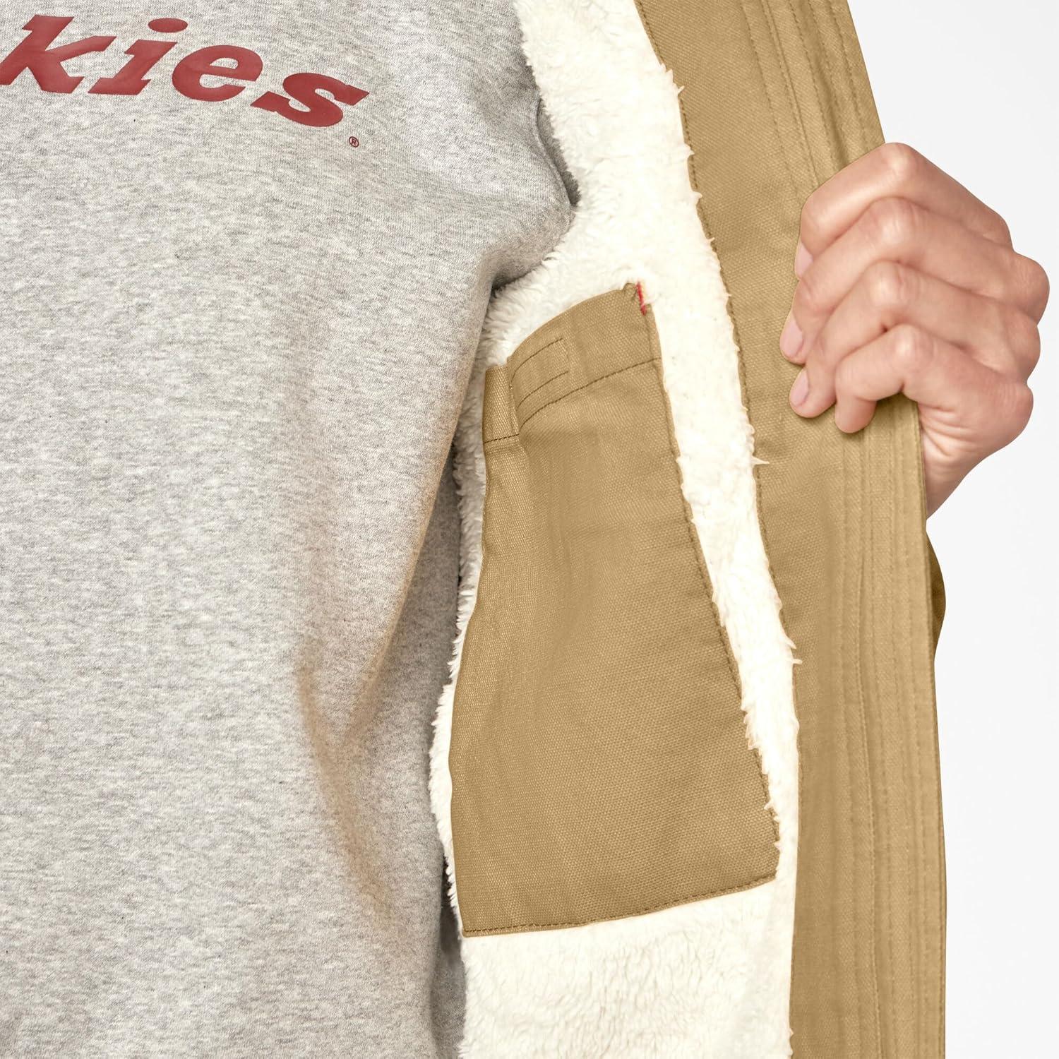 image:imageDickies Womens Fleece Lined Duck Canvas JacketIvory