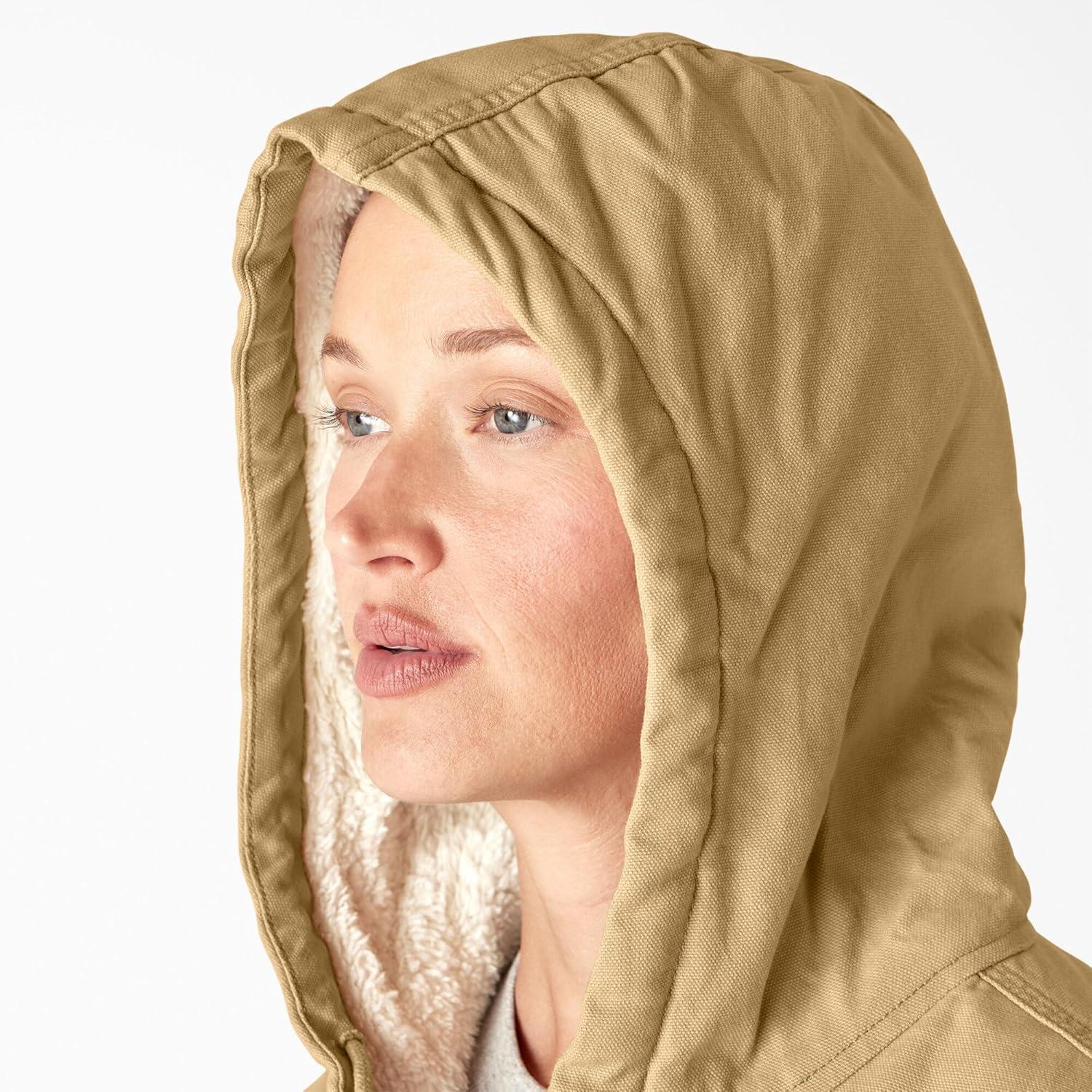 image:imageDickies Womens Fleece Lined Duck Canvas JacketIvory