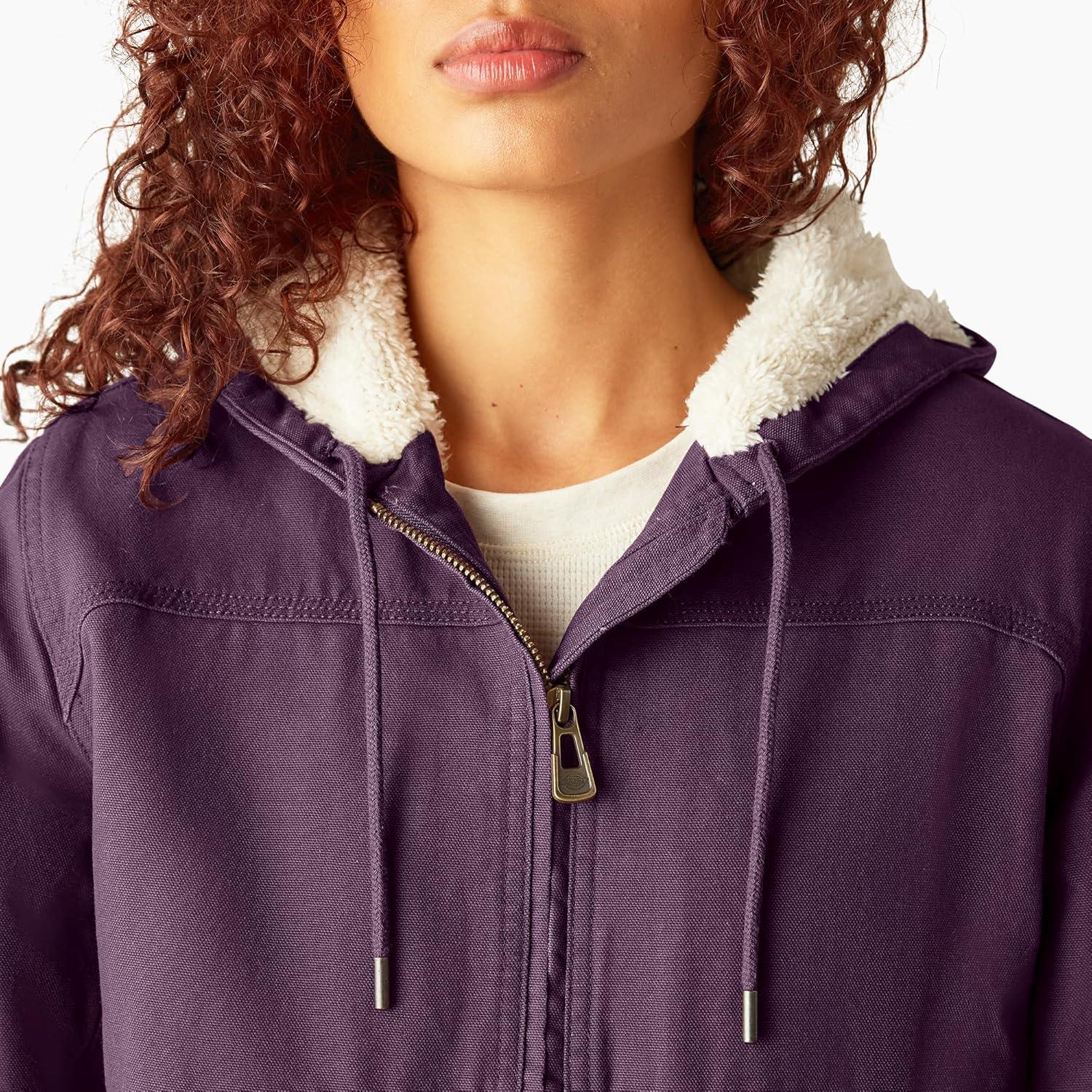 image:imageDickies Womens Fleece Lined Duck Canvas JacketPlum Perfect