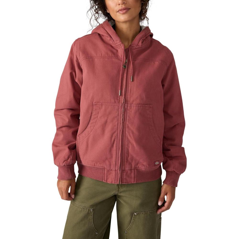 image:imageDickies Womens Fleece Lined Duck Canvas JacketApple Butter