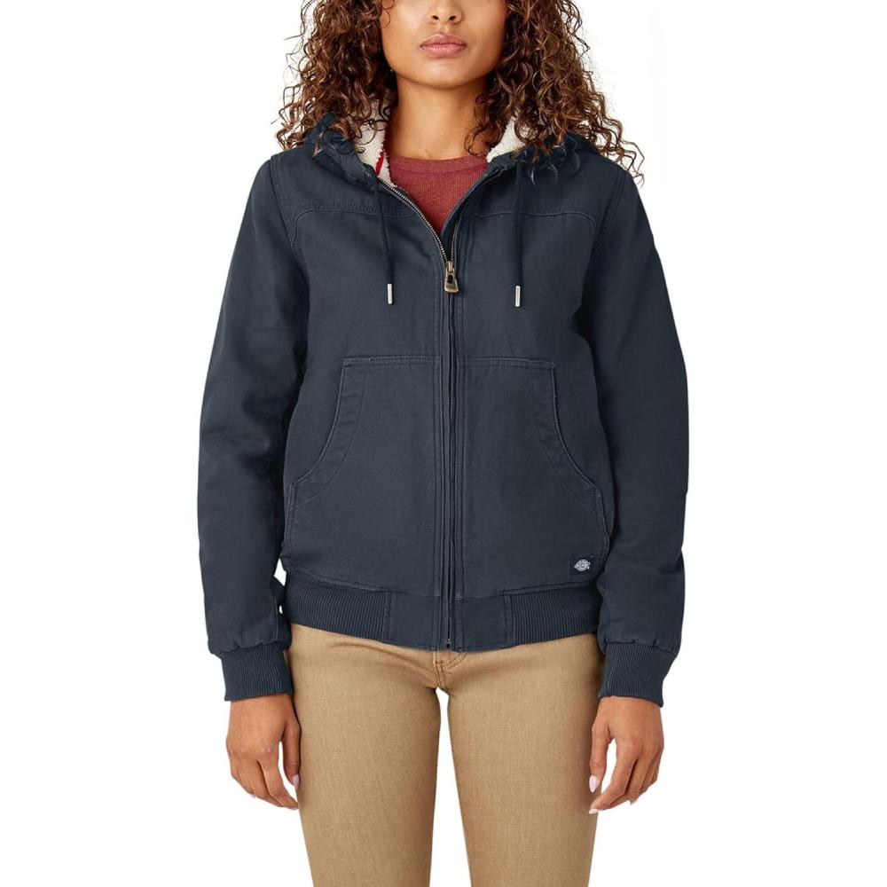 image:imageDickies Womens Fleece Lined Duck Canvas JacketGrey