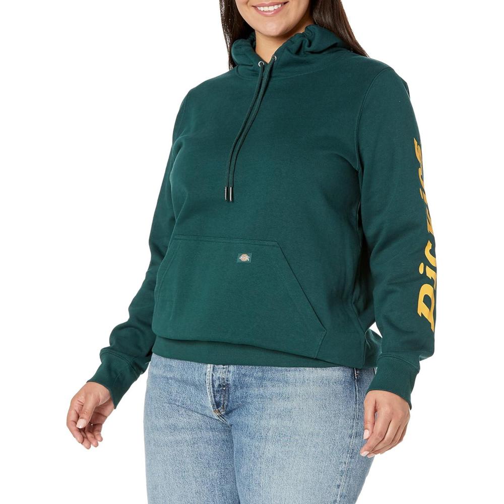 image:imageDickies Womens Heavyweight Wordmark Fleece PulloverForest