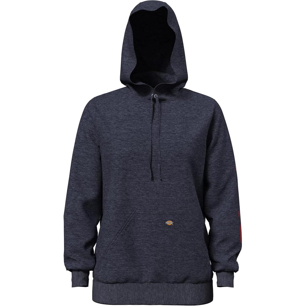 image:imageDickies Womens Heavyweight Wordmark Fleece PulloverHeather Navy