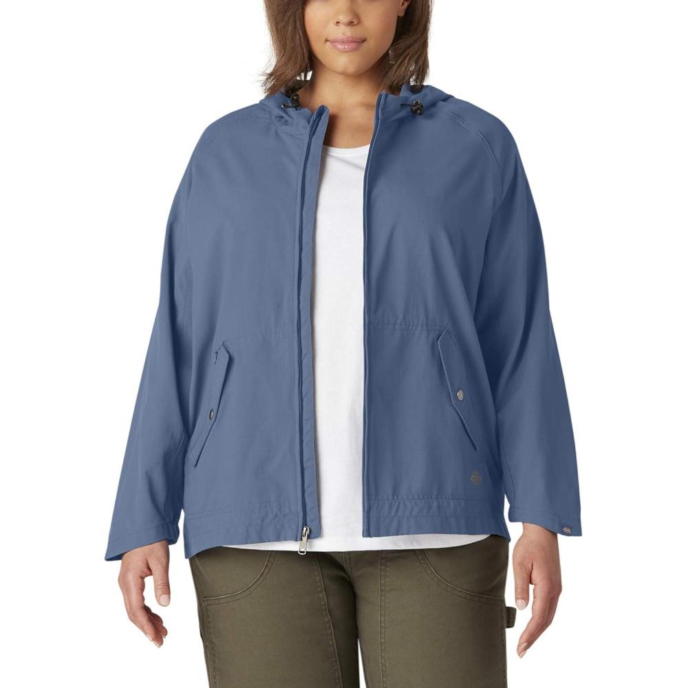 image:imageDickies Womens Plus Size Performance Hooded Rain JacketRetro Indigo