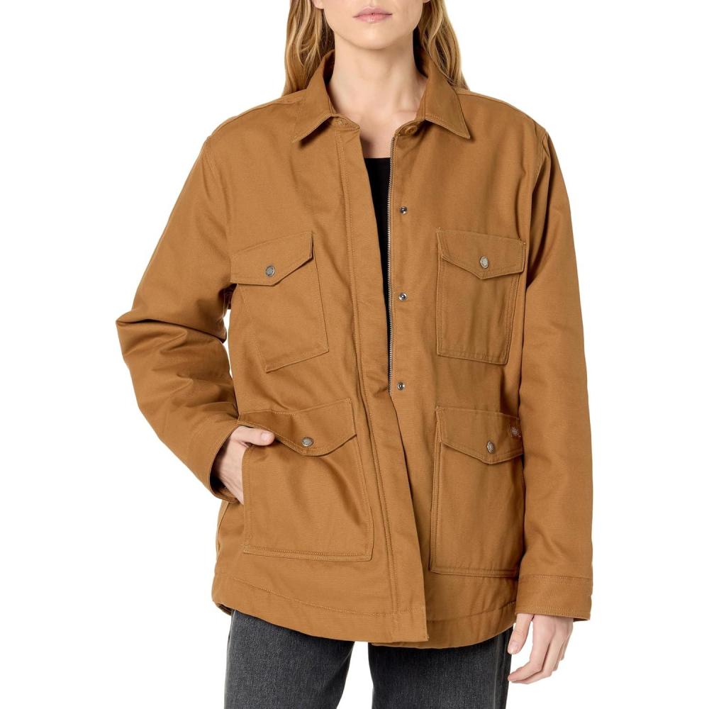 image:imageDickies womens Duck Sherpa Lined Chore CoatBrown