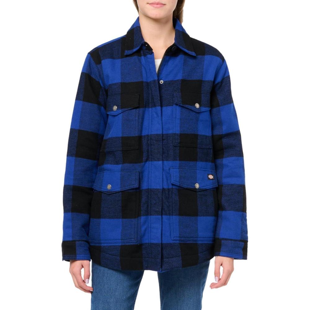 image:imageDickies womens Flannel Sherpa Lined Chore CoatBlue