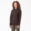 Dickies Women’s Heavyweight Wordmark Fleece Pullover(Chocolate Brown Heather)