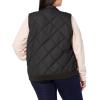 Dickies Women’s Quilted Bomber Vest – Lightweight Insulated Utility Outerwear with Pockets for Construction & Outdoor(Black V1)