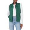 Dickies Women’s Quilted Bomber Vest – Lightweight Insulated Utility Outerwear with Pockets for Construction & Outdoor(Forest)