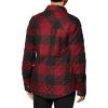 Dickies womens Quilted Flannel Shirt Jacket(Black/Red Heather Buffalo)