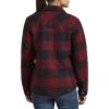 Dickies womens Quilted Flannel Shirt Jacket(Black/Red Heather Buffalo)