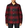 Dickies womens Quilted Flannel Shirt Jacket(Black/Red Heather Buffalo)