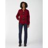 Dickies womens Quilted Flannel Shirt Jacket(English Red Black Plaid)
