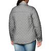 Dickies womens Quilted Flannel Shirt Jacket(Gray Two Tone Herringbone)