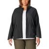 Dickies Women’s Plus Size Performance Hooded Rain Jacket(Black)