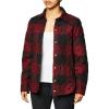 Dickies womens Quilted Flannel Shirt Jacket(Black/Red Heather Buffalo)