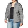 Dickies womens Quilted Flannel Shirt Jacket(Gray Two Tone Herringbone)