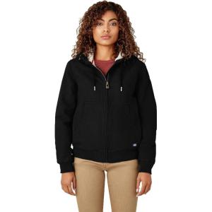 Dickies Women’s Fleece Lined Duck Canvas Jacket(Black)