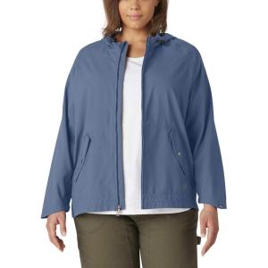 Dickies Women’s Plus Size Performance Hooded Rain Jacket(Retro Indigo)