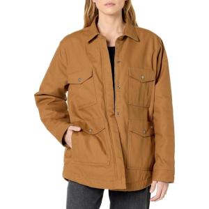 Dickies womens Duck Sherpa Lined Chore Coat(Brown)