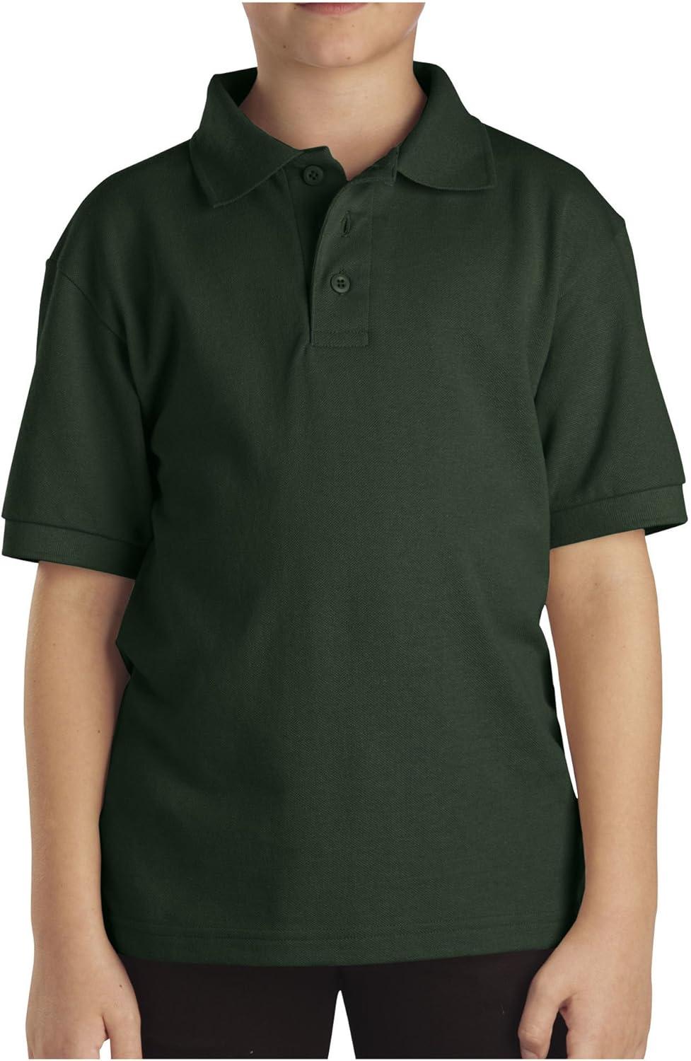 image:imageDickies Boys 820 Short Sleeve Pique PoloHunter Green