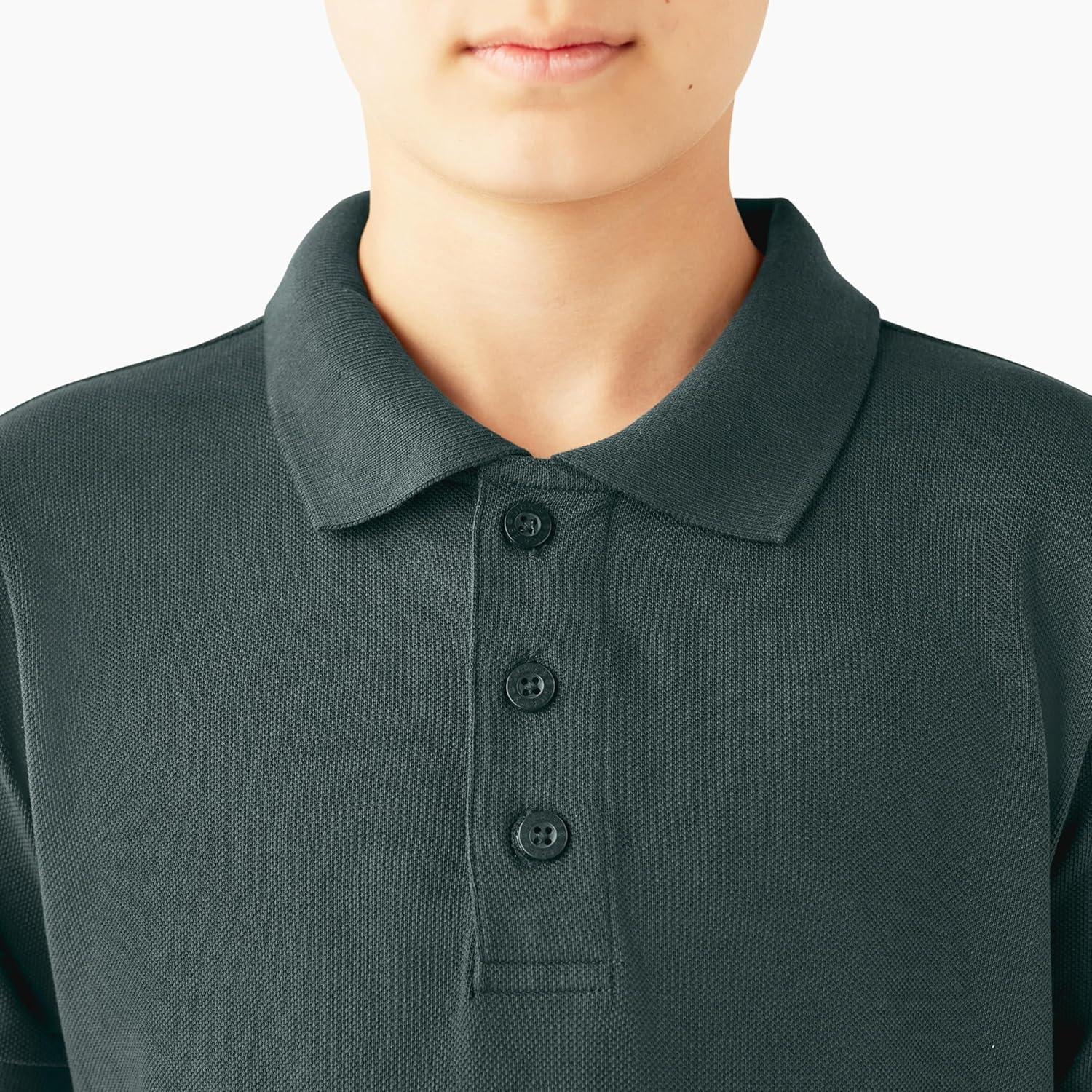 image:imageDickies Boys 820 Short Sleeve Pique PoloHunter Green