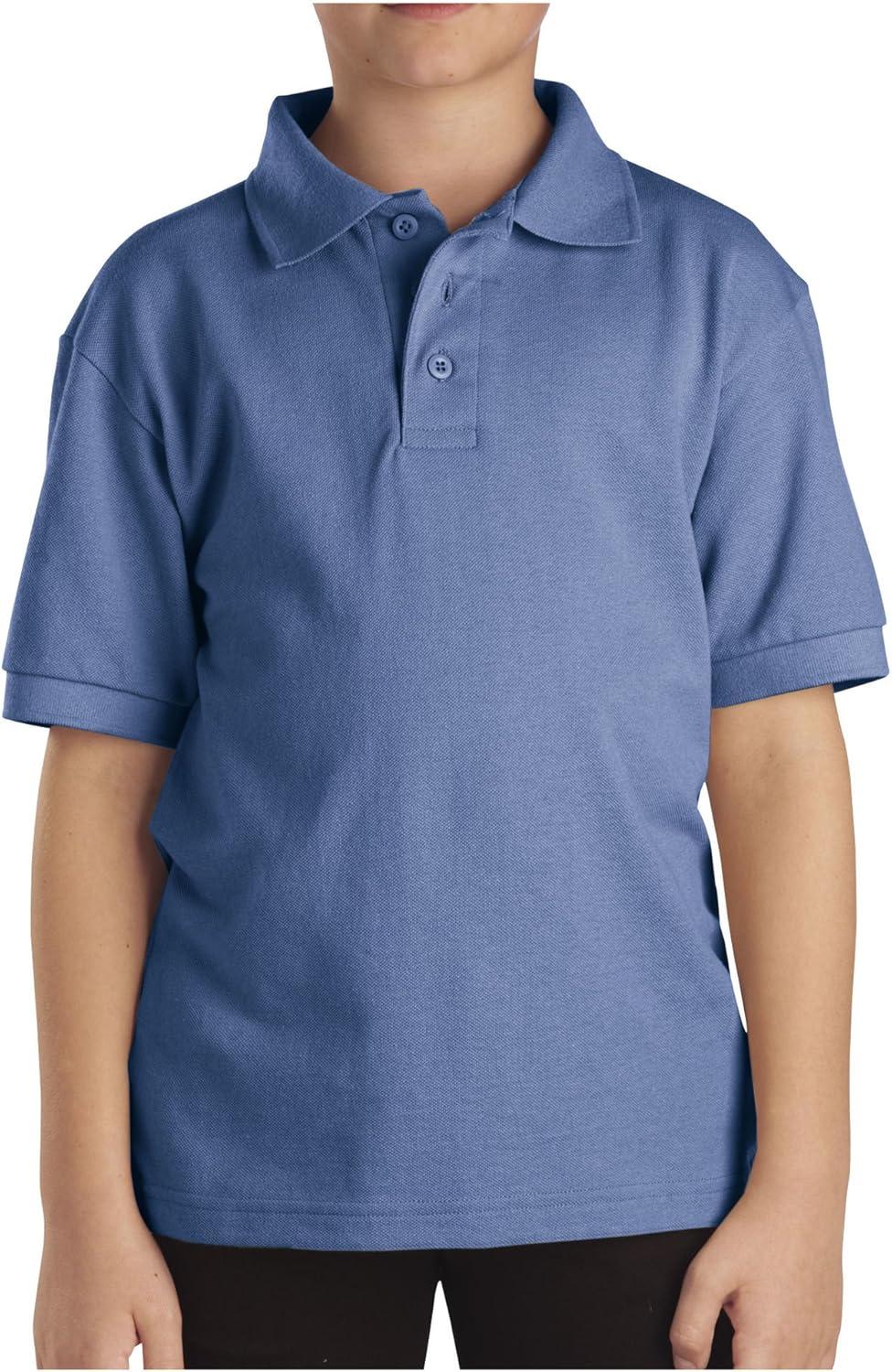 image:imageDickies Boys 820 Short Sleeve Pique PoloLight Blue