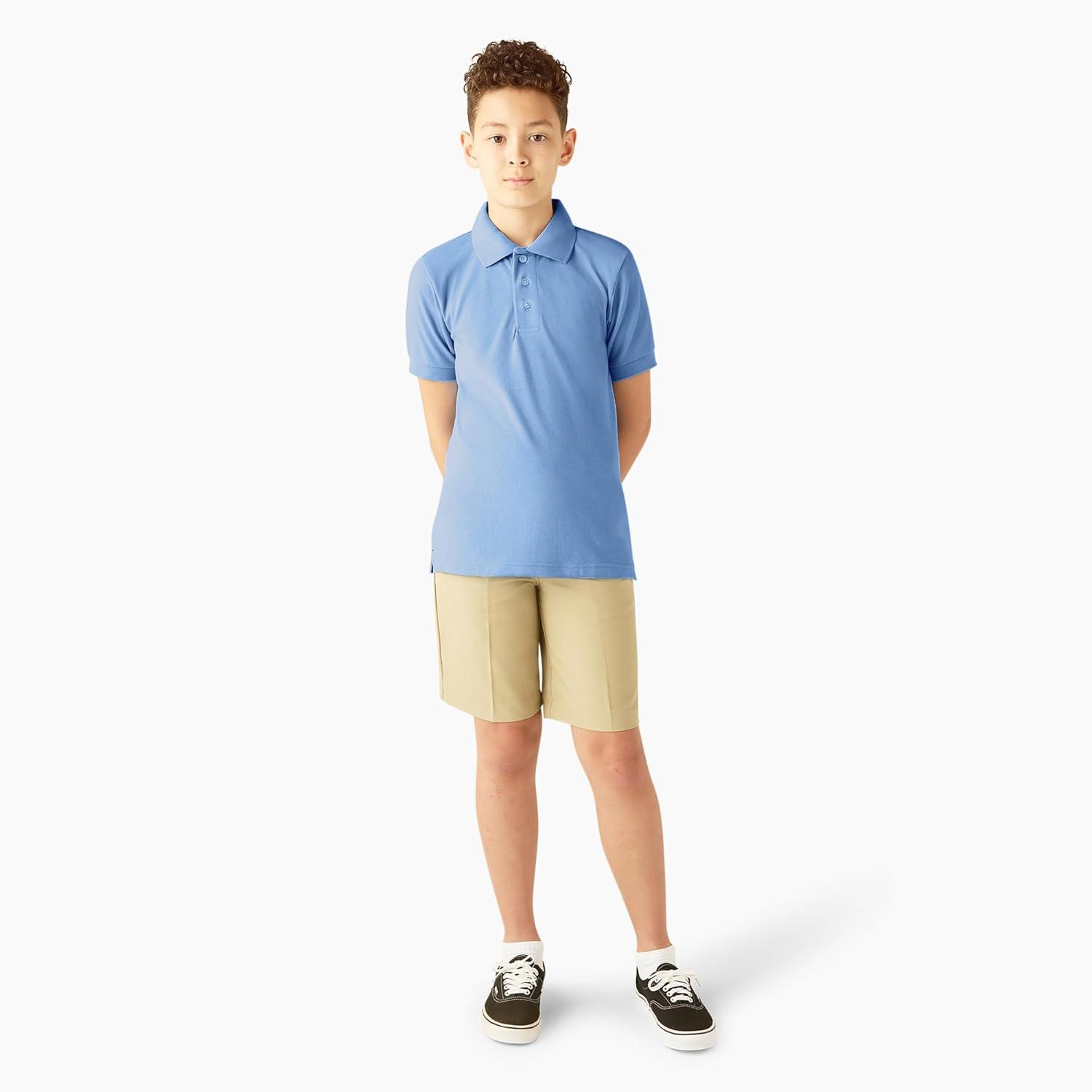 image:imageDickies Boys 820 Short Sleeve Pique PoloLight Blue