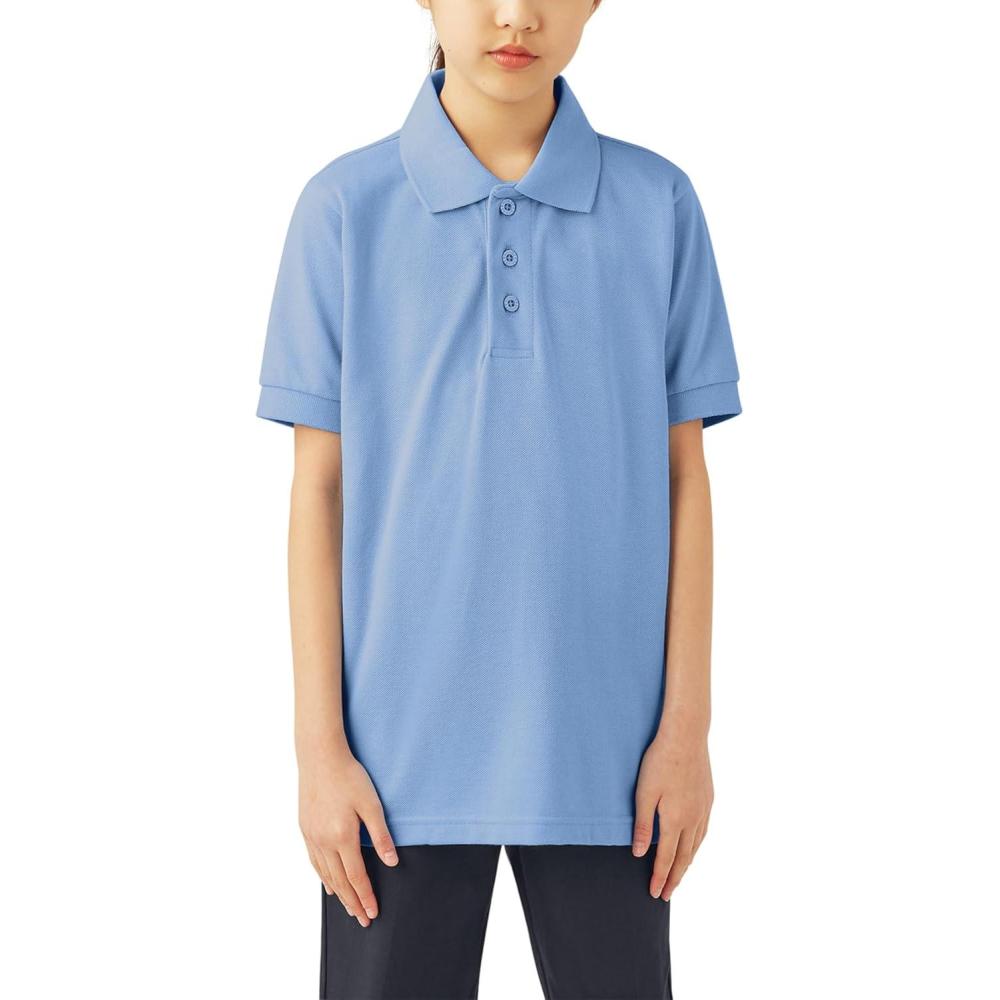image:imageDickies Boys 820 Short Sleeve Pique PoloLight Blue