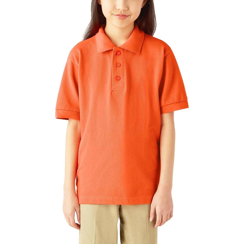 image:imageDickies Boys 820 Short Sleeve Pique PoloOrange