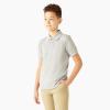 Dickies Boys 8-20 Short Sleeve Pique Polo(Heather Gray)
