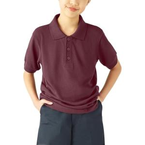 Dickies Boys 8-20 Short Sleeve Pique Polo(Burgundy)