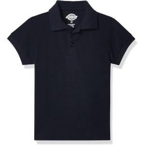 Dickies Boys 8-20 Short Sleeve Pique Polo(Dark Navy)
