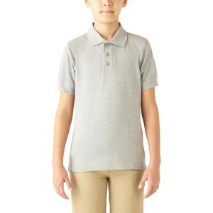 Dickies Boys 8-20 Short Sleeve Pique Polo(Heather Gray)