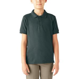 Dickies Boys 8-20 Short Sleeve Pique Polo(Hunter Green)