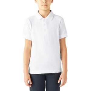 Dickies Boys 8-20 Short Sleeve Pique Polo(White)