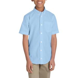 Dickies Kids Boys 8-20 Short Sleeve Oxford Shirt(Light Blue)