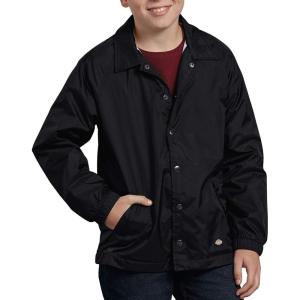 Dickies boys Snap Front Nylon Jacket(Black)