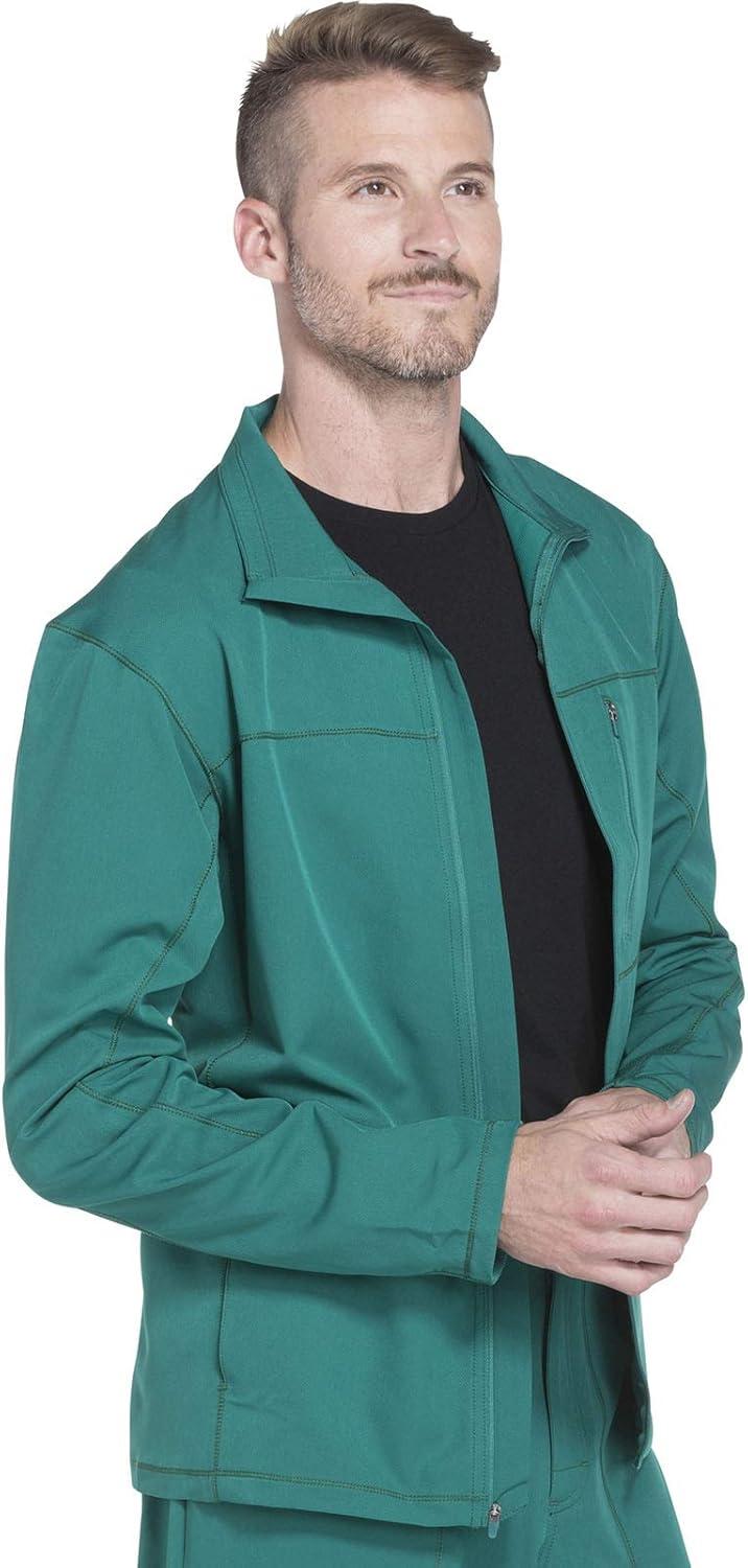 image:imageDickies Dynamix Men Warm Up Scrubs Jacket Zip Front DK310Hunter Green