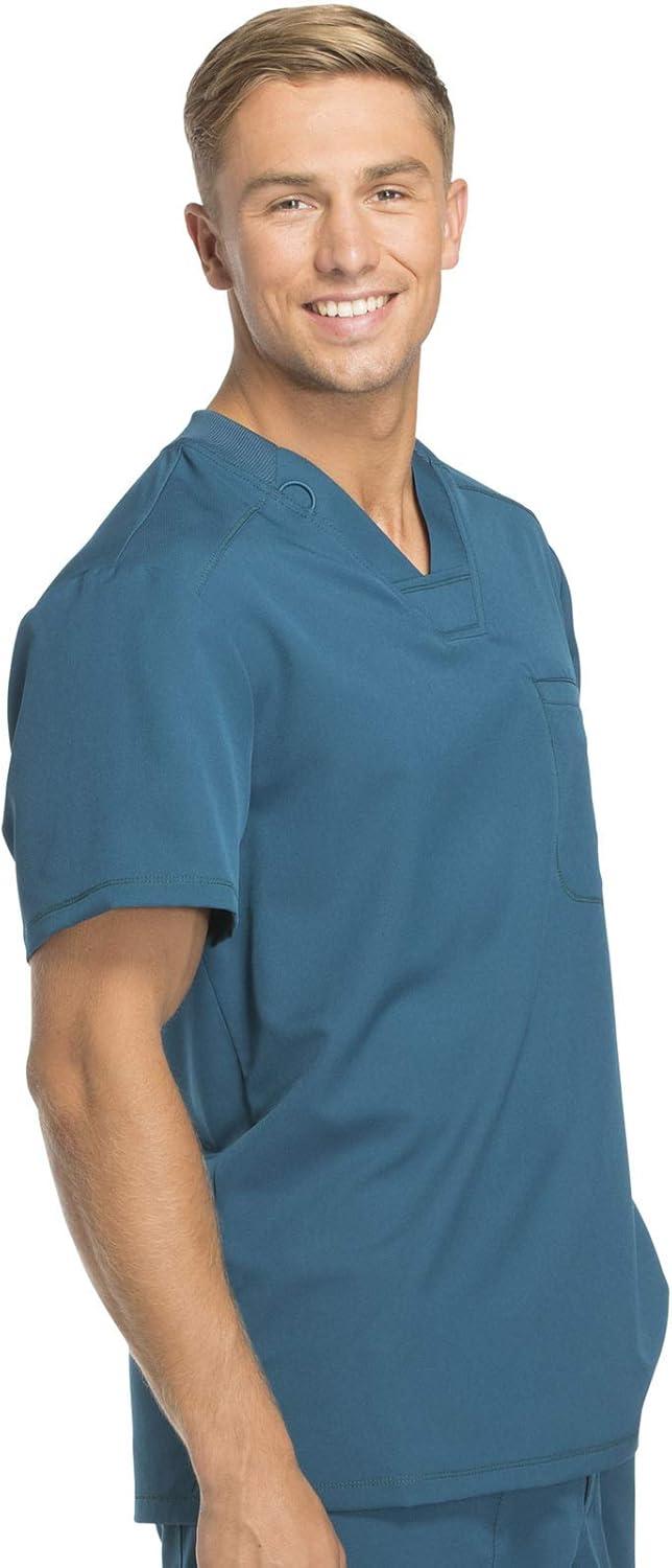 image:imageDickies Dynamix Scrubs for Men AthleticInspired VNeck Chest Pocket Scrub Top with FourWay Stretch amp Moisture Wicking DK610Caribbean Blue